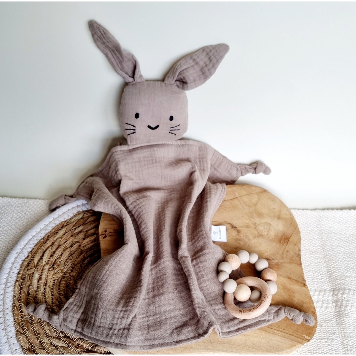 Knuffel konijn - Zand